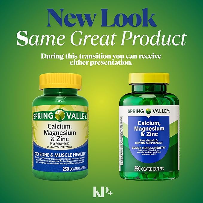 Calcium Magnesium Zinc Plus Vitamin D3 Dietary Supplement 250 Count (Pack of 1)