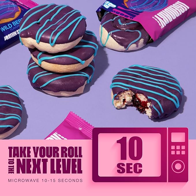 Legendary Foods Cinnamon Roll 22g Protein Bars – Gluten-Free Low Carb Meal Option – Sweet Zero Sugar Snack Keto-Friendly – 10-Pack High Protein Pre- or Post-Workout Nutrition Bars Wild Berry