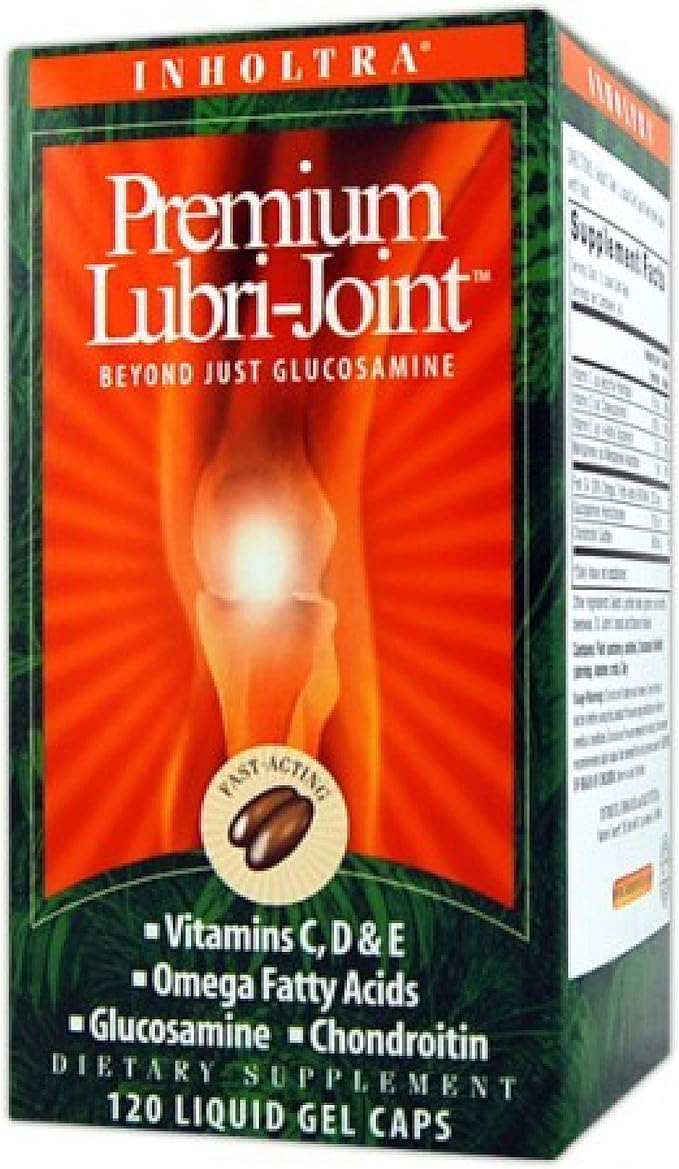 Nature's Secret Inholtra Premium Lubri-Joint Fast-Acting Joint &amp Connective Tissue Health Supplement with Vitamin C D &amp E Omega Fatty Acids Glucosamine &amp Chondroitin - 120 Liquid Softge