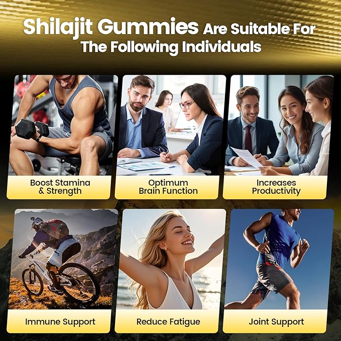 Shilajit Gummies Shilajit for Men &amp Women | 4000mg High Potency 10-in-1 Formula with Pure Himalayan Shilajit Ashwagandha and 75% Fulvic Acid | Sugar-Free Vegan 85+ Trace Minerals