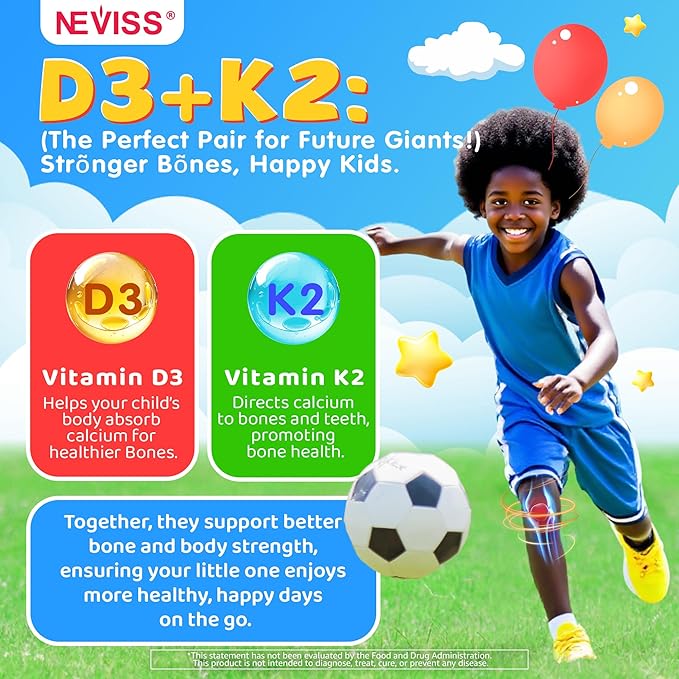 Kids Vitamin D3 K2 Gummies 2 Pack + Omega 3 Gummies for Kids 2 Pack
