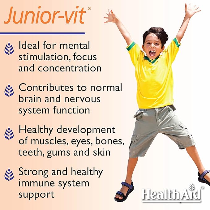 Health Aid Junior-vit - Chewable (Tutti-fruity Flavour) (Age 2 plus) - Blister Pack 30 Tablets