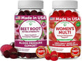 Lunakai Beet Root and Womens Multivitamin Gummies Bundle 100% Daily Value of 16 Essential Vitamins and Minerals (Vitamins ABCDE)