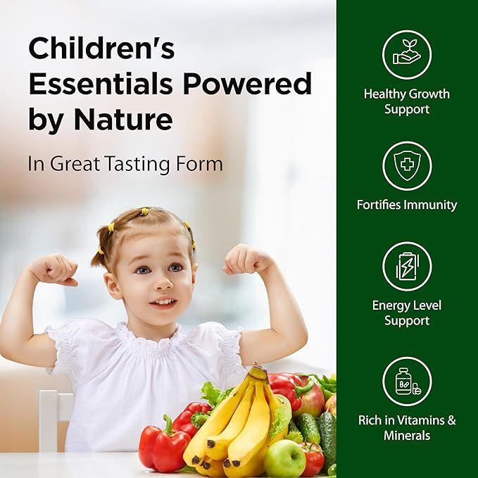 Flora - Kids Multi Essentials+ Liquid Multivitamin Formula 13 Essential Vitamins &amp Minerals 7.6 Fl Oz