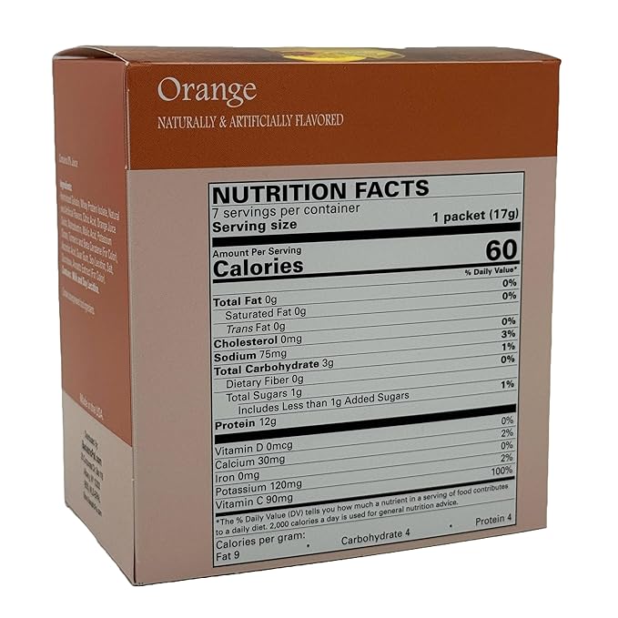 BariatricPal 12g Protein Aspartame-Free Fruit Drink - Orange (6-Pack)