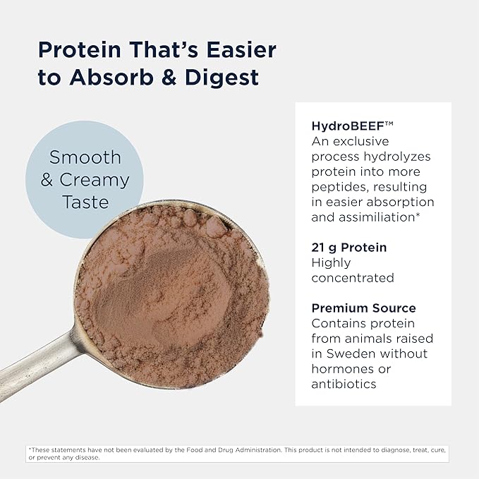 Designs for Health Bone Broth Protein Powder – 21g Grass-Fed Collagen-Rich Beef Protein Isolate - Chocolate Paleo Non-GMO Dairy-Free (30 Servings / 810g)