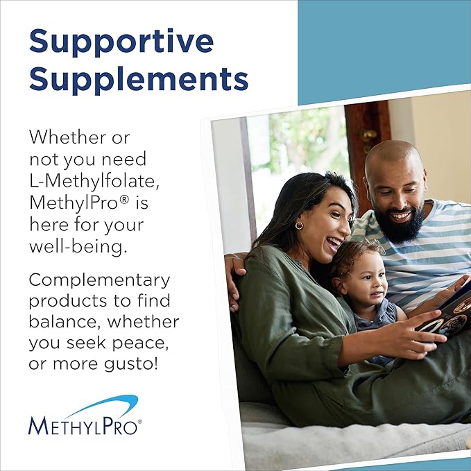 MethylPro Multivitamin + L-Methylfolate 15 mg - Supports a Healthy Mindset - Vitamins A C D3 E &amp More - Active Folate for Methylation Support &amp Biochemical Reactions - 30 Servings - 30 Caps