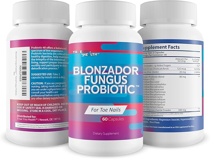 Blonzador Fungus Probiotic - Our Best Candida &amp Toenail Fungus Probiotic for Clear Nails - Candida Overgrowth 11 Strain Probiotics Nail Fungal Pills - Probiotics Immune Support Toenail Fungi