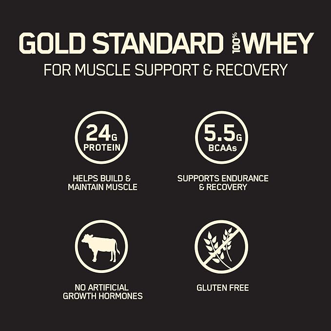 Optimum Nutrition 100% Gold Standard Whey Protein Powder: Double Rich Chocolate (5 Pound) with Micronized Creatine Monohydrate Powder Unflavored (120 Servings) - Bundle Pack