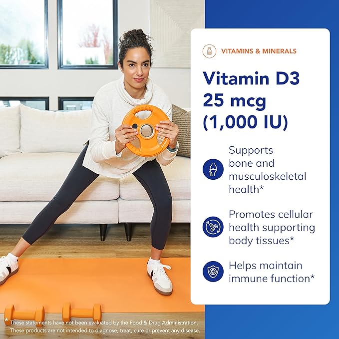 Pure Encapsulations Vitamin D3 25 mcg (1000 IU) - Supplement to Support Bone Joint Breast Heart Colon &amp Immune Health* - with Premium Vitamin D - 250 Capsules