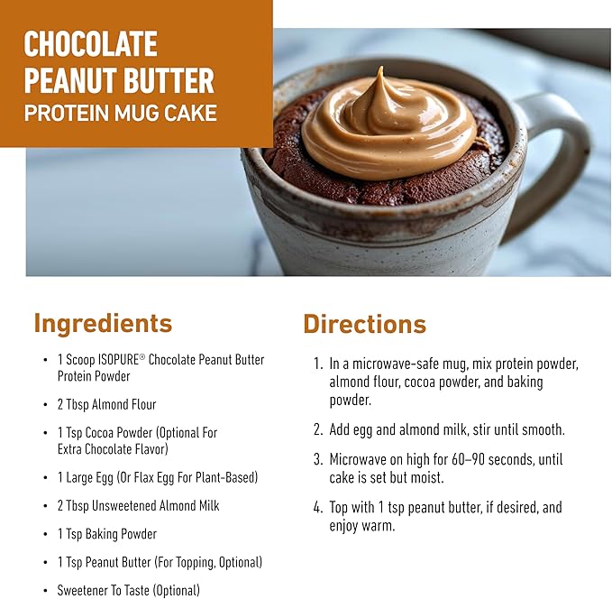 Isopure Low Carb 100% Pure Whey Isolate Protein Powder Gluten Free With Vitamins Chocolate Peanut Butter 25g Protein Per Serving 3 Lbs 40 Servings (Packaging May Vary)
