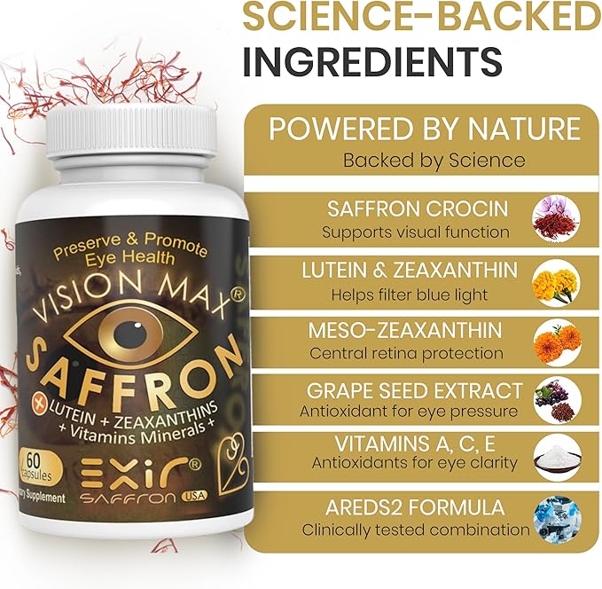 Antioxidant Eye &amp Immune Support Supplement - Grape Seed Standardized Extract with 95% Proanthocyanidins and Herbs 60 Capsules