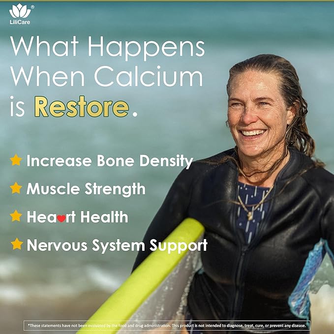 Plant Based Calcium Gummies 600mg with Vitamin D3 K2 Magnesium Zinc for Bone Strength Sugar Free Calcium Supplements for Women &amp Men (Certified Vegan) from Sustainably Organic Red Algae - 60 Co
