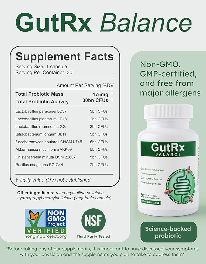 Balance Probiotics for Women &amp Men Akkermansia Probiotic &amp Christensenella GLP-1 Alternative for Gut Health + Mealtime Digestive Enzymes Lactase Lipase &amp Bromelain for Carb Fat &amp P