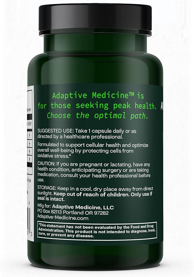 Powerhouse Complex – Supplement for Mitochondrial Support Brain &amp Memory Health Energy Support with L-Ergothioneine ALA CoQ10 &amp PQQ – Cellular Energy Cognition &amp Metabolic Health – 30