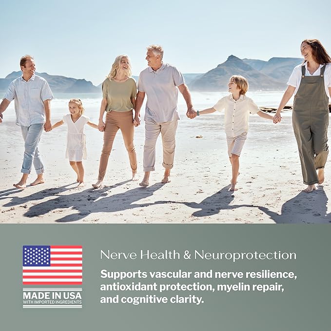 SugarMD Neuropathy Support Supplement – 180 Nerve Supplement Capsules with Alpha Lipoic Acid Benfotiamine &amp Vitamin D3 B6 B12 - Nerve Support for Feet Hands Fingers &amp Legs - 90 Day Supply