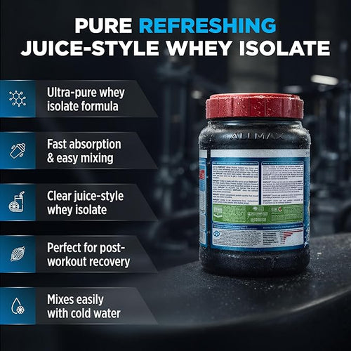 ALLMAX ISOFLEX Chiller Pure Whey Isolate Protein Powder – Gluten Free Low Lactose Sugar-Free – High-Protein Clean Keto-Friendly Workout Supplement Women and Men | Citrus Peach Sensation 2lb