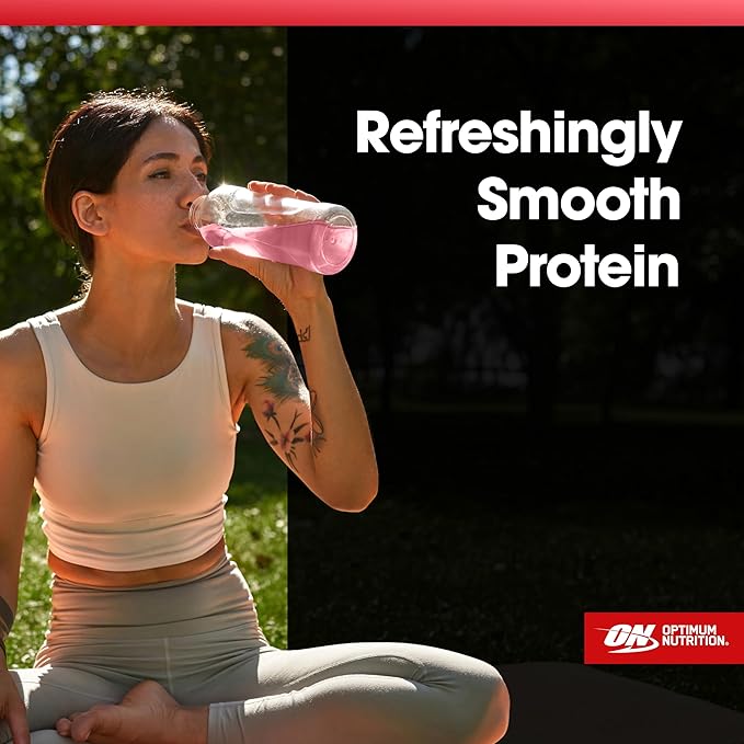 Optimum Nutrition Pro Quench 10g Clear Protein 10g Collagen peptides &amp Electrolyte Powder Drink Mix Strawberry 20 Servings 520 Grams (Packaging May Vary)