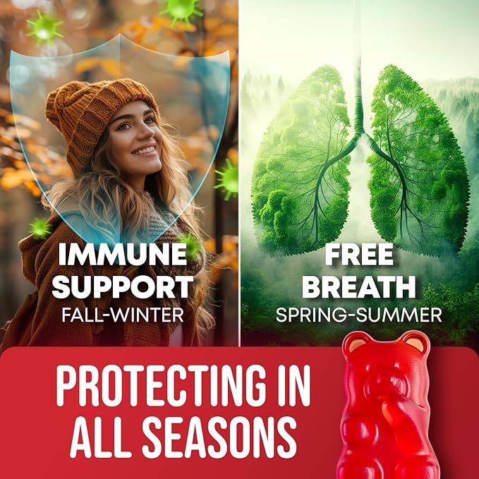 Quercetin Gummies + Irish Sea Moss Gummies - Immune Support Gummies - Irish Sea Moss Bladderwrack Burdock Root &amp Quercetin with Vitamin C - 60 Seamoss Gummies 60 Quercetin with Zinc Gummies