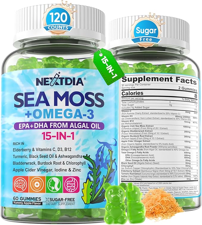 Bundle: Kids Calcium Gummies 1 Pack + Sea Moss Gummies for Adult 2Pack