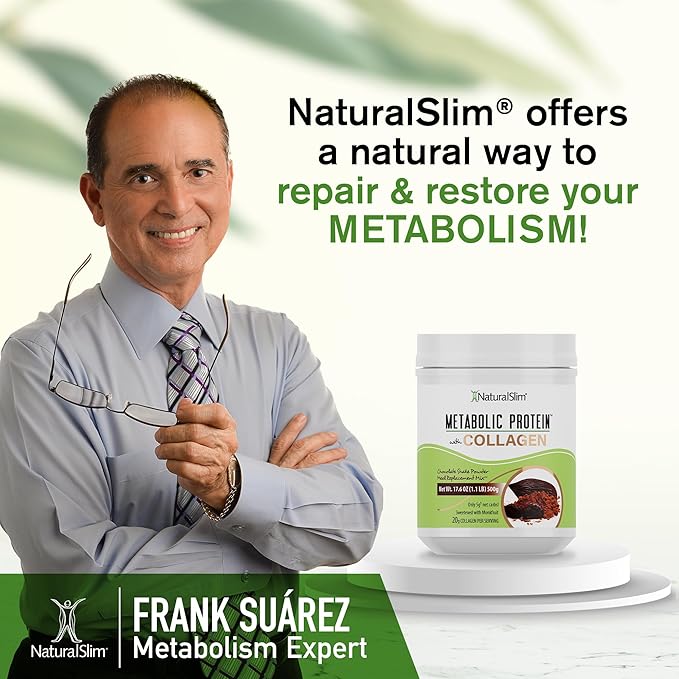 Metabolic Protein Powder with Collagen Chocolate whey protein powder shake Hydrolyzed Collagen with L-Glutamine for Digestion Skin Joints &amp Muscle Low Carb Meal Replacement 17.06 oz