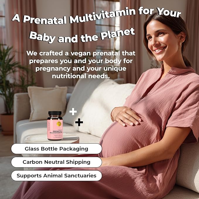 Future Kind Prenatal Vitamin - Pregnancy Lactation and Wellness Support with DHA &amp L-Methylfolate - Folate Supplement for Women with Vitamin D E Iron Omega-3 and Biotin (60 Capsules)