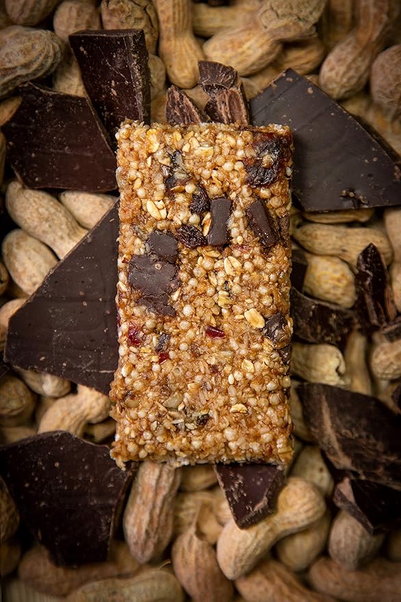 Tahoe Trail Bar Plant-Based Natural Energy Bar (2.22 Ounce Protein Bar 12 Count) High Protein Non-GMO Gluten-Free Vegan Healthy Snacks - Peanut Butter Chocolate
