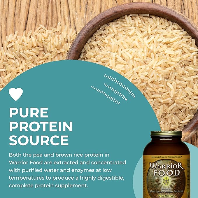 HEALTHFORCE SUPERFOODS Warrior Food Protien Powder - Natural Flavor - 500 Grams