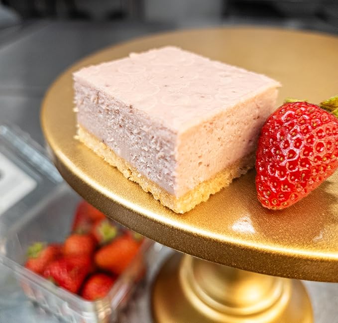 Low Carb Protein Cheesecake Bars | High Protein Gluten-Free Clean Ingredients Snack Bars (20 Strawberry)