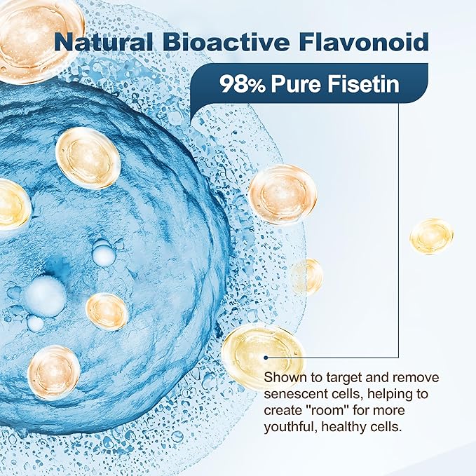1Pack Liposomal Fisetin 200mg Liquid Gummies + 2Pack Moringa Gummies 1000mg Sugar Free