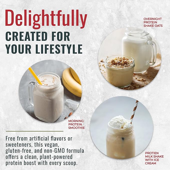 Fuel Vegan Protein Powder Mint Chocolate - 21g of Protein Each Serving Delicious Plant-Based Blend for Muscle Growth Crafted from Pea with Vegan D3 No Artificial Flavors Gluten-Free