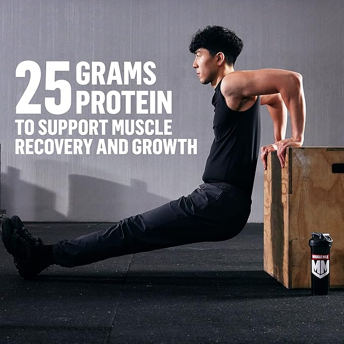 Muscle Milk 100% Whey Protein Powder Chocolate 5 Pound 66 Servings 25g Protein 2g Sugar Low in Fat NSF Certified for Sport Energizing Snack Workout Recovery Packaging May Vary