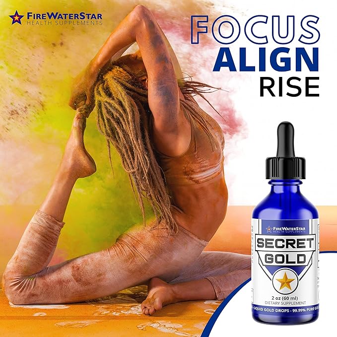 FWS Colloidal Gold Liquid Drops Ascension Meditation Spiritual Aid Brain Boost Enhance Awareness Clarity Dreams Intuition Made from 99.99% Pure Swiss Gold 100 ppm Ruby Red Real 24K