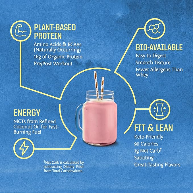 Vegan Protein Powder Plant Based Organic Protein | Berry 30 Servings &amp Vegan Protein Refresh Clear Protein | 30 Servings Raspberry Flavored