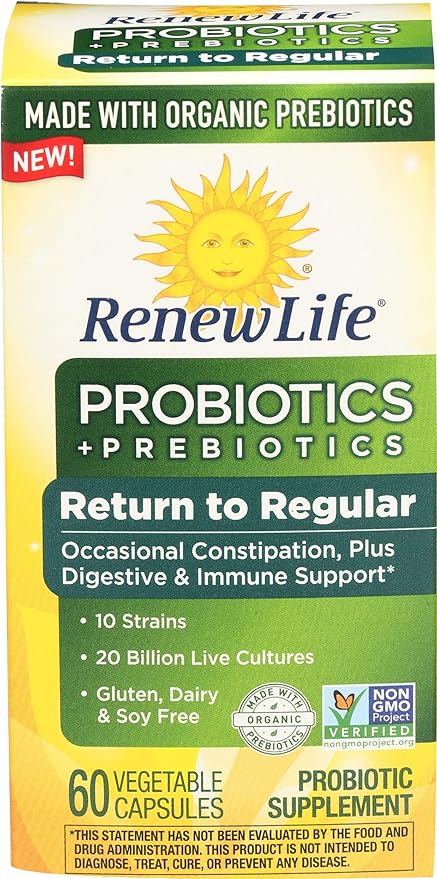 RENEW LIFE Return to Regular Probiotic 60 CT