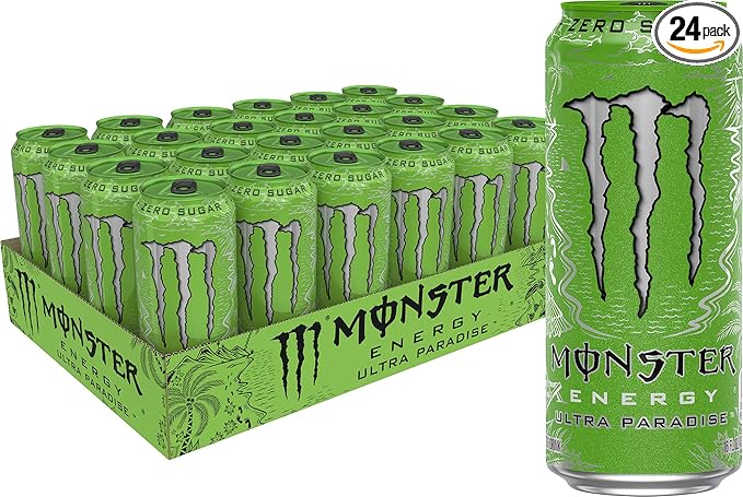 Monster Energy Ultra Paradise Sugar Free Energy Drink 16 Ounce (Pack of 24)