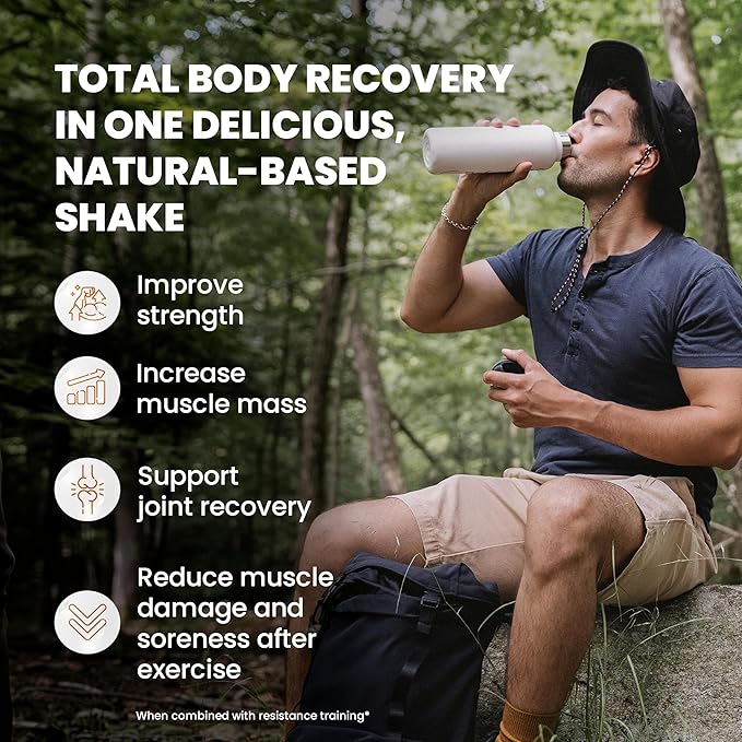 SaltWrap Protein Clinic - Total Body Recovery Shake with Collagen Peptides HMB Tart Cherry Extract Pea Protein Powder Isolate Prebiotic Fiber for Joints Natural Muscle Builder &amp Recovery - Van