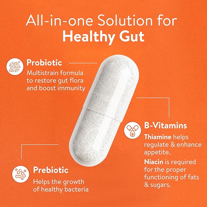 Happy Cultures Gut Feeling Digestion Supplement Probiotics Bacillus Coagulans 4.1 Billion Cfu to Help Bloating Ibs Digestion Clinically Tested - 30 Veg Capsules Pack of 2