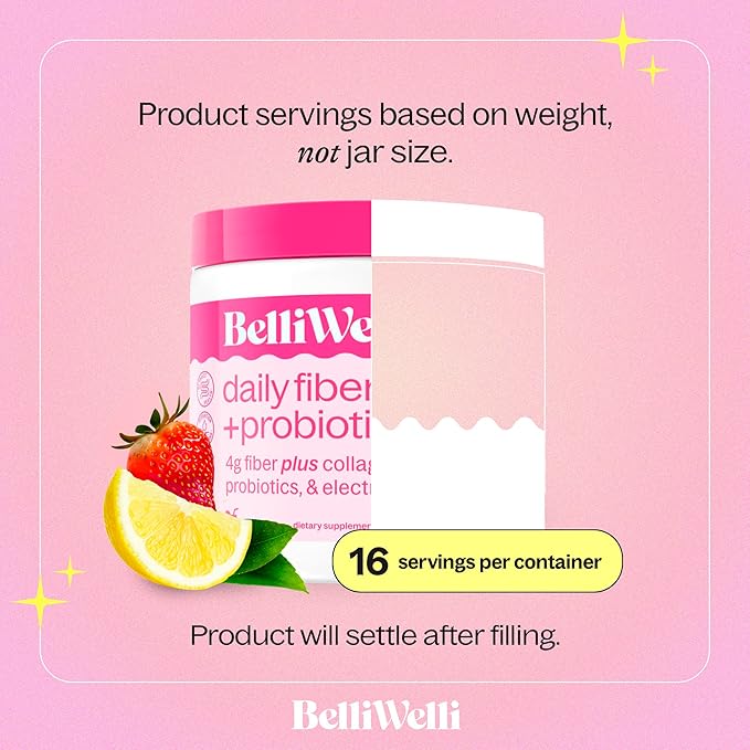 Daily Fiber Supplement Bundle with Collagen Probiotics &amp Electrolytes - Peach Mango &amp Strawberry Lemonade Flavors - Supports Digestive Health Debloating Gut &amp Hormone Balance - 32 Servi