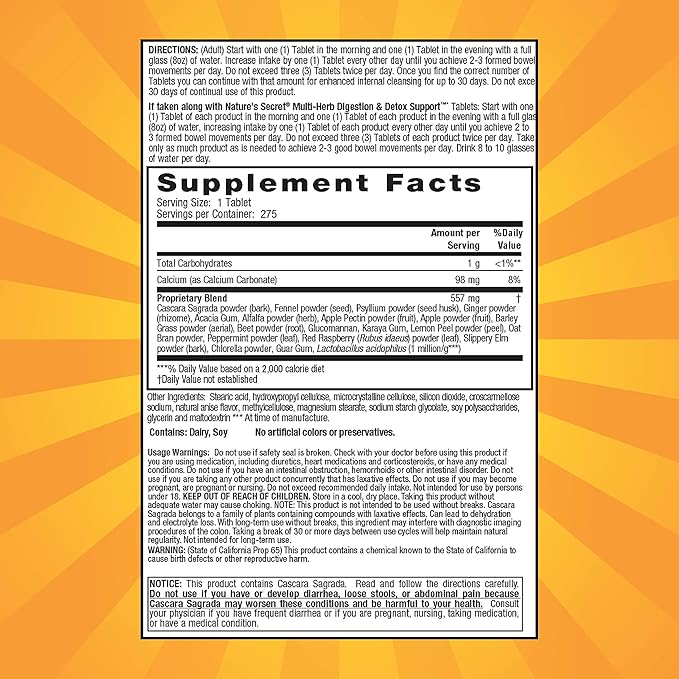 Nature's Secret Multi-Herb Colon Cleanse 275 Tab