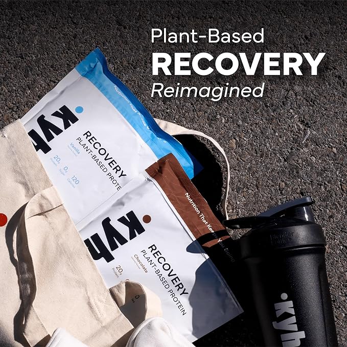 Recovery Plant Based Protein Powder Vanilla Flavor - 20g Complete Vegan Protein 0g Sugar 120 Calories Supports Muscle Recovery &amp Strength Dairy Free Gluten Free (1.75 lb)