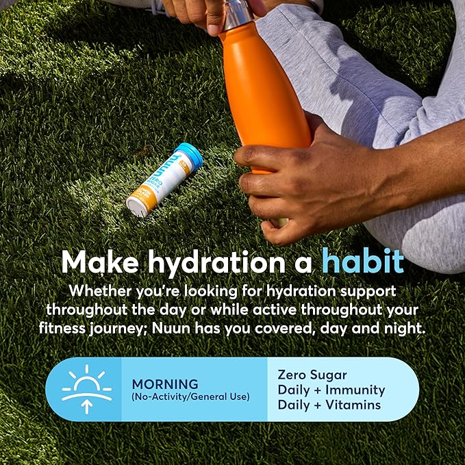 Nuun Immunity Electrolyte Tablets with Vitamin D C E &amp A Ginger Elderberry Magnesium &amp 4 Other Essential Electrolytes Vegan Blueberry Tangerine &amp Orange Citrus 4 Pack (40 Servings