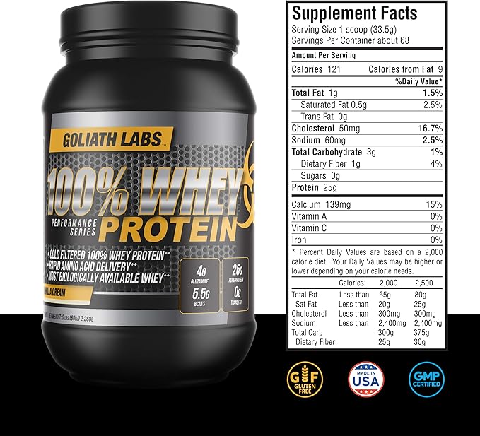 Goliath Labs ⧫ 100% Whey Protein Powder 5 lb (Chocolate)