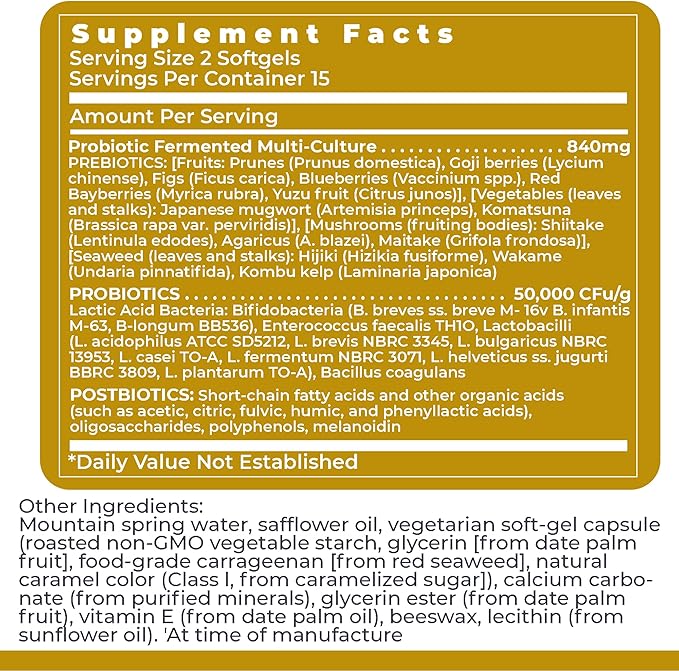 Premier Research Labs Premier Probiotic - Pre Pro Post Biotics for Women &amp Men Quad Biotic Quadbiotic Prebiotics Probiotics Postbiotics &amp Phytobiotics - 30 Vegetarian Softgel Capsules