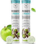 WELLBEING NUTRITION Daily Probiotic + Prebiotic| Plant Based |18 Billion CFU 6 Strains for Men &amp Women with Organic Prebiotic Fiber for Digestion Gut Health Metabolism | 42 Effervescent Tabs