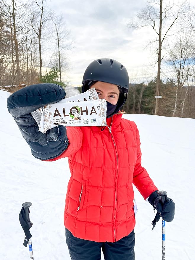 ALOHA Organic Plant Based Protein Bars - Chocolate Coconut Almond Vegan Low Sugar Gluten-Free Low Carb Non-GMO No Stevia No Erythritol - 12 Count (Pack of 1)