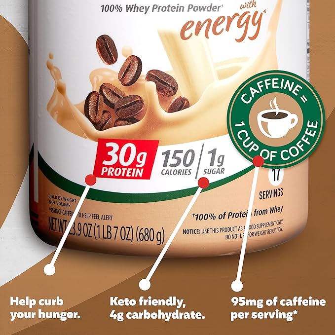 Premier Protein Powder Chocolate Milkshake &amp Cafe Latte 30g Protein 1g Sugar 100% Whey Keto Friendly Gluten Free 17 Servings 23.9 Ounce (2 Pack)