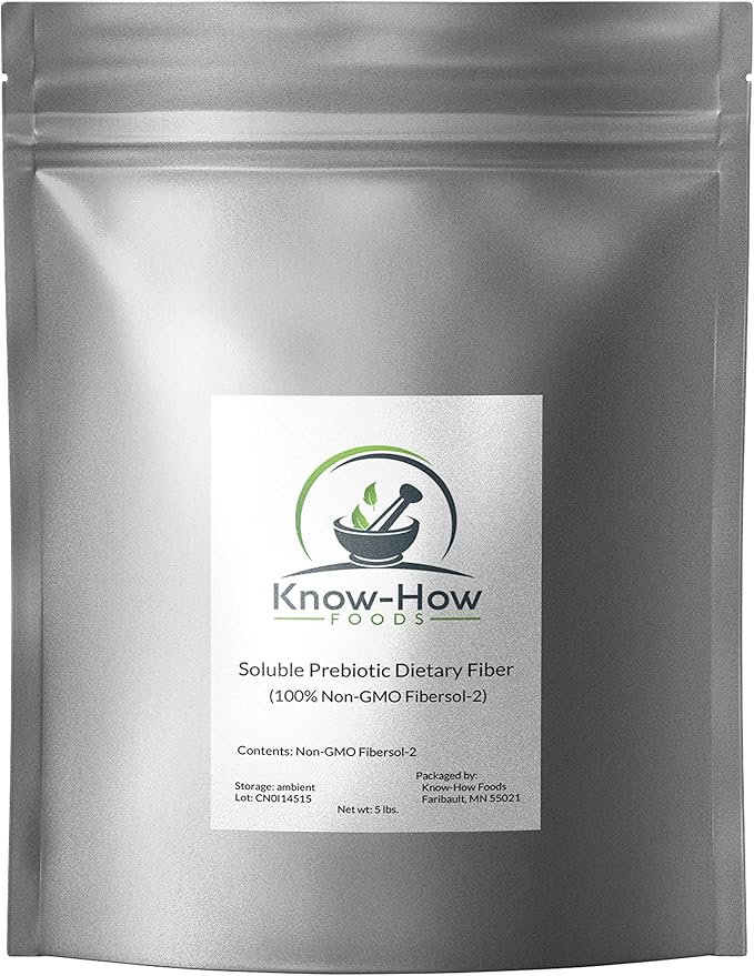 Know-How Foods Prebiotic Dietary Fiber (Non-GMO) - Made with 100% Fibersol-2 (5 lb)