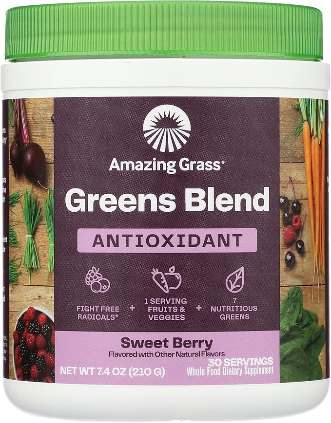 Amazing Grass Sweet Berry Antioxidant Superfood Powder 7.4 OZ