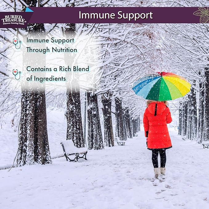 Buried Treasure ACF Advanced Immune Support - 16 oz 16 Servings with Elderberry Echinacea and Herbal Blend for Immunity Support